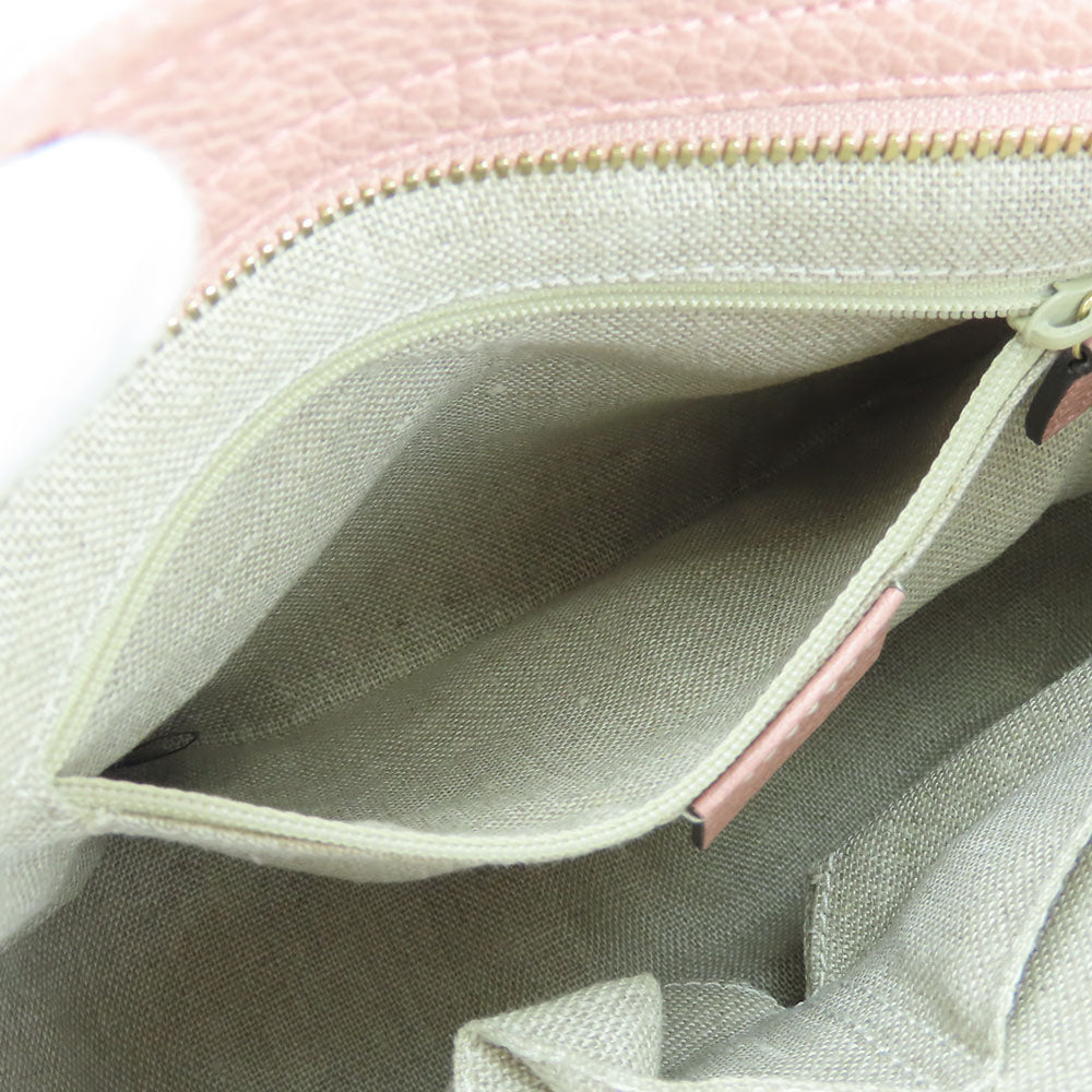 GUCCI Handbag 449241 Leather, GG canvas pink Women Used