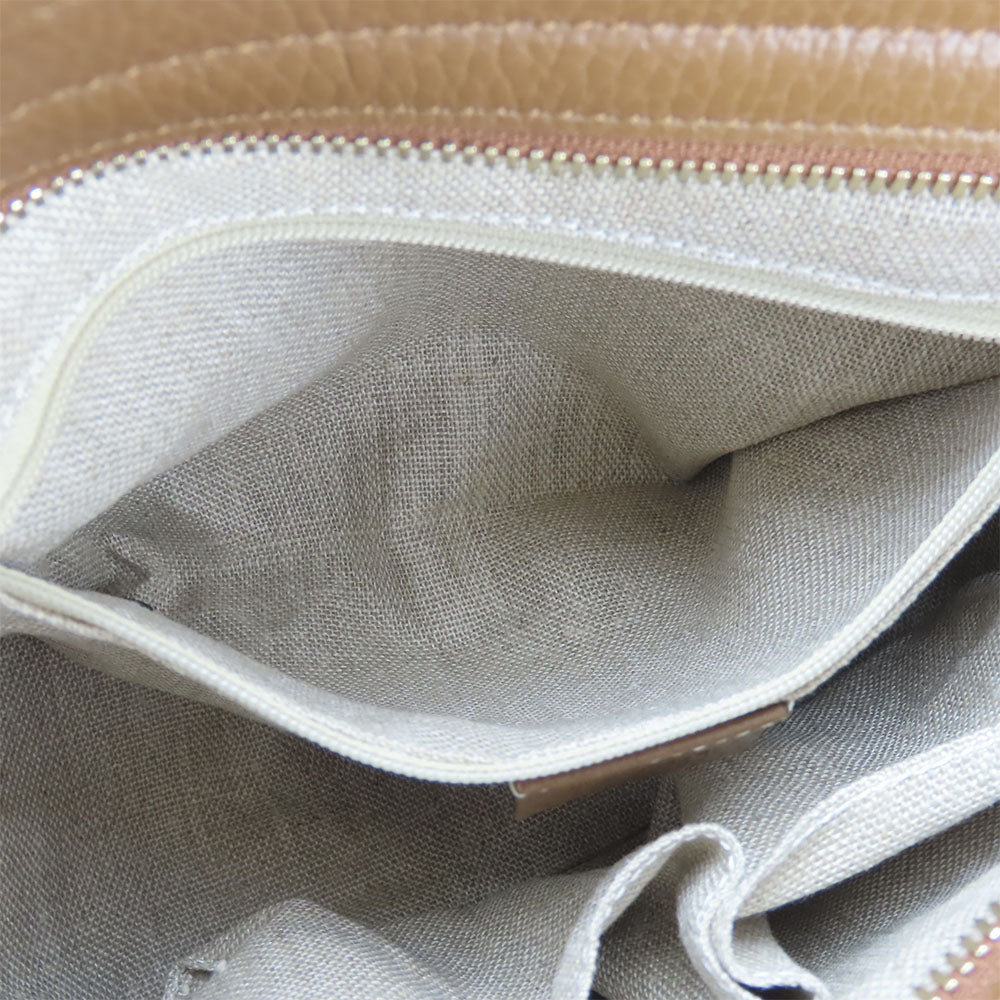 GUCCI Handbag 449241 Leather, GG canvas Brown Women Used