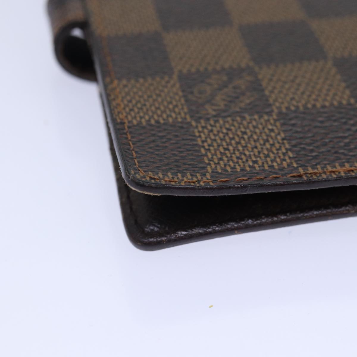 LOUIS VUITTON Damier Ebene Agenda PM Day Planner Cover R20700 LV Auth 84105