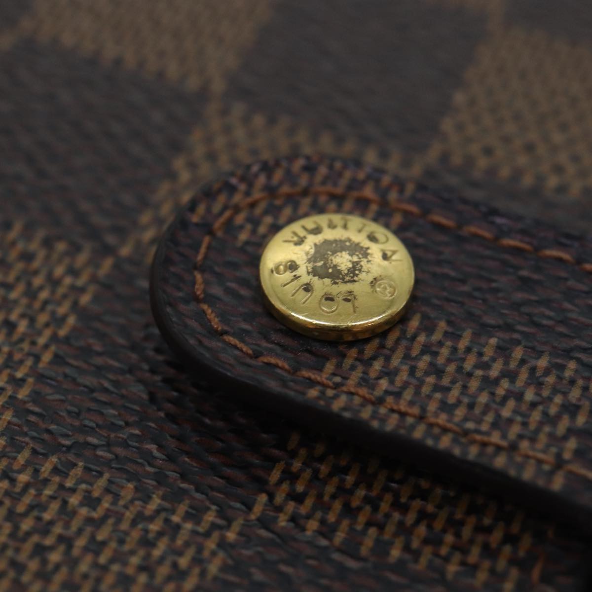 LOUIS VUITTON Damier Ebene Agenda PM Day Planner Cover R20700 LV Auth 84105