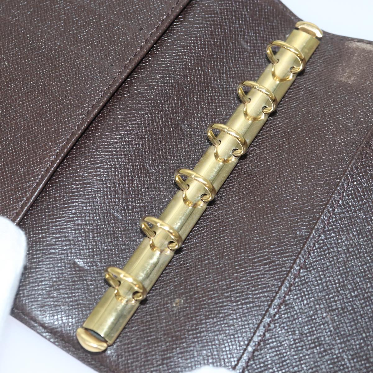 LOUIS VUITTON Damier Ebene Agenda PM Day Planner Cover R20700 LV Auth 84105