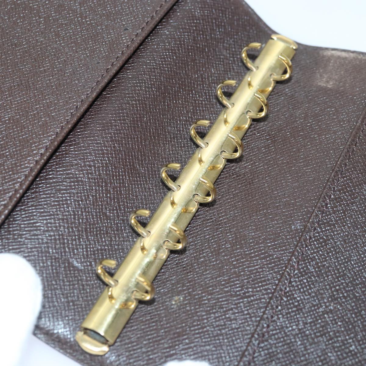 LOUIS VUITTON Damier Ebene Agenda PM Day Planner Cover R20700 LV Auth 84105