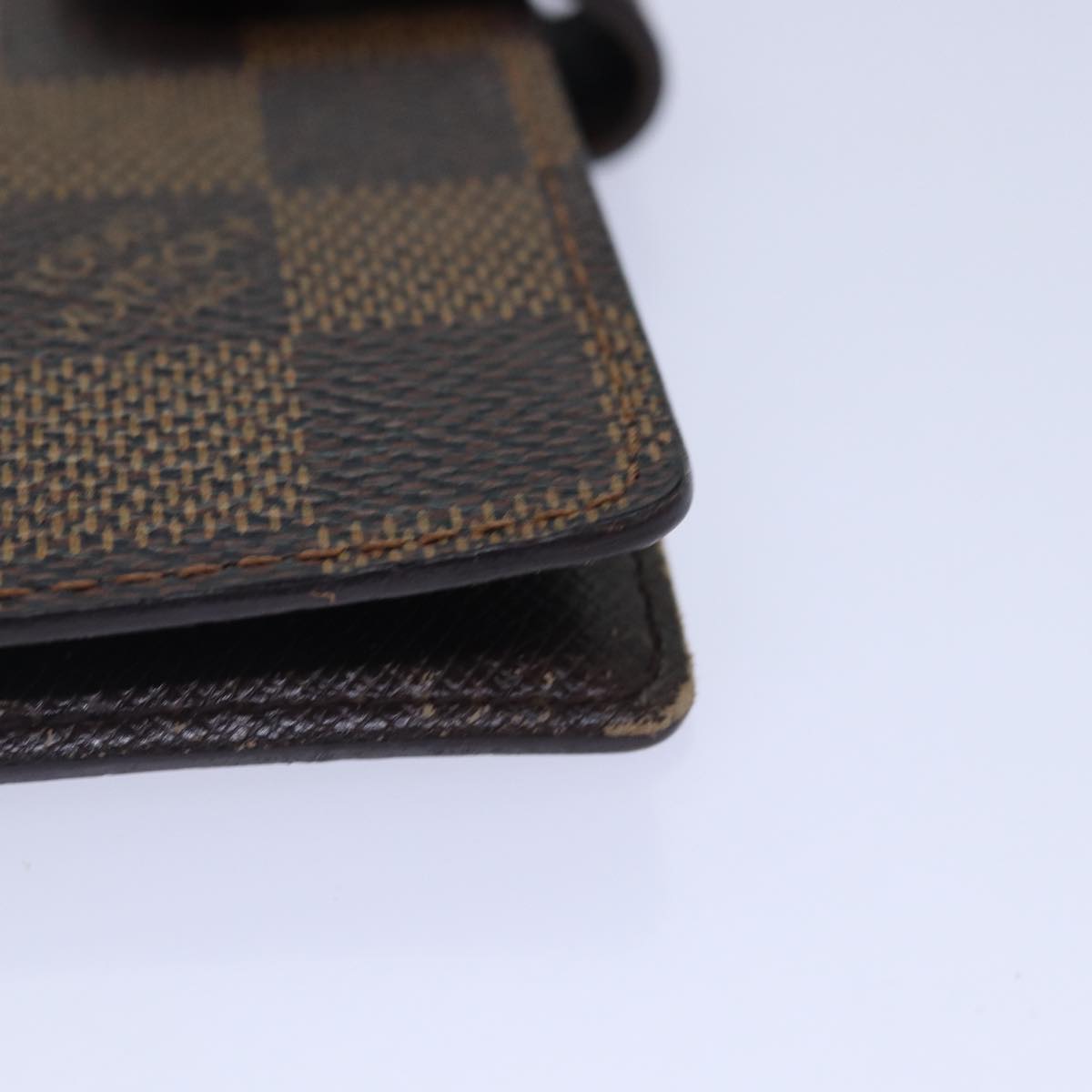 LOUIS VUITTON Damier Ebene Agenda PM Day Planner Cover R20700 LV Auth 84105