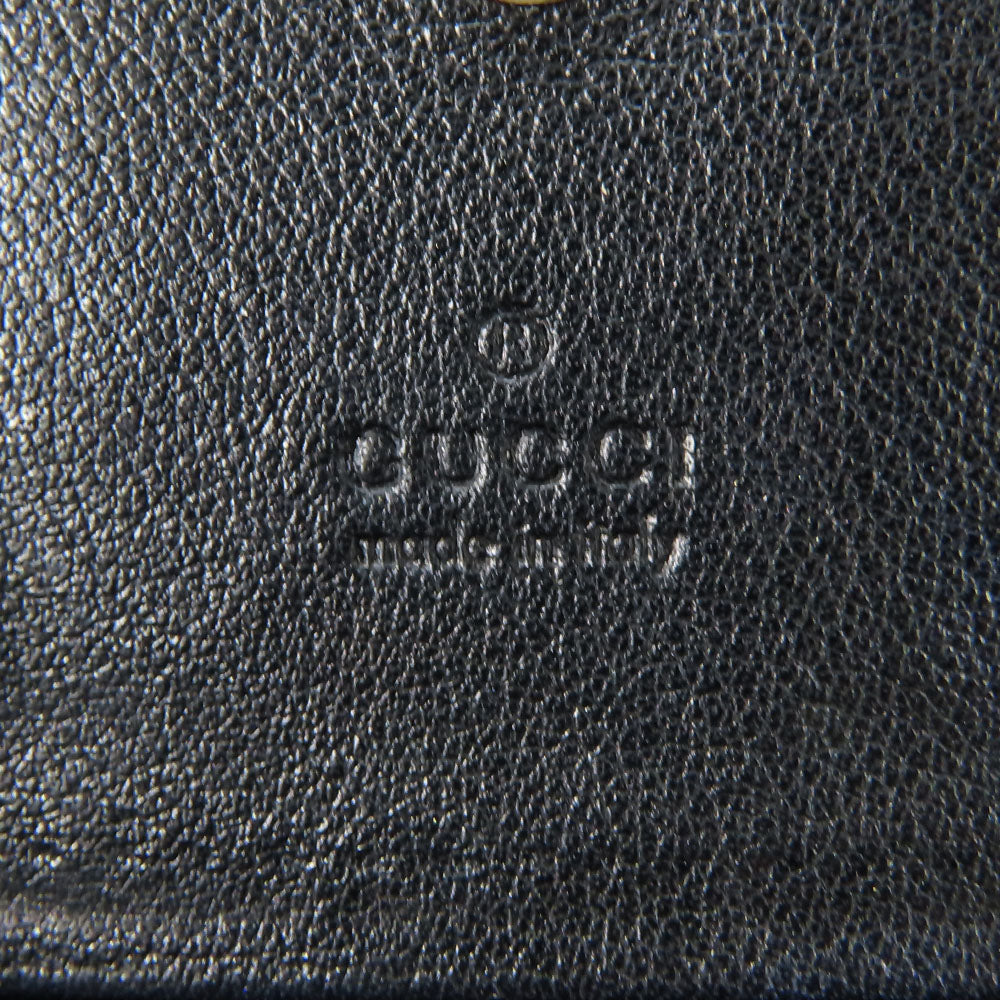 GUCCI Card Case 323401 Sima leather black unisex(Unisex) Used