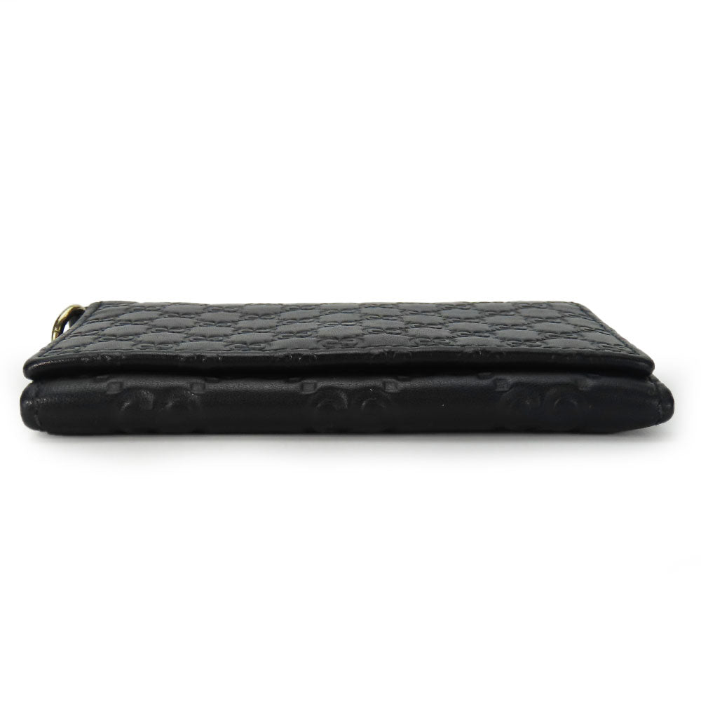 GUCCI Card Case 323401 Sima leather black unisex(Unisex) Used