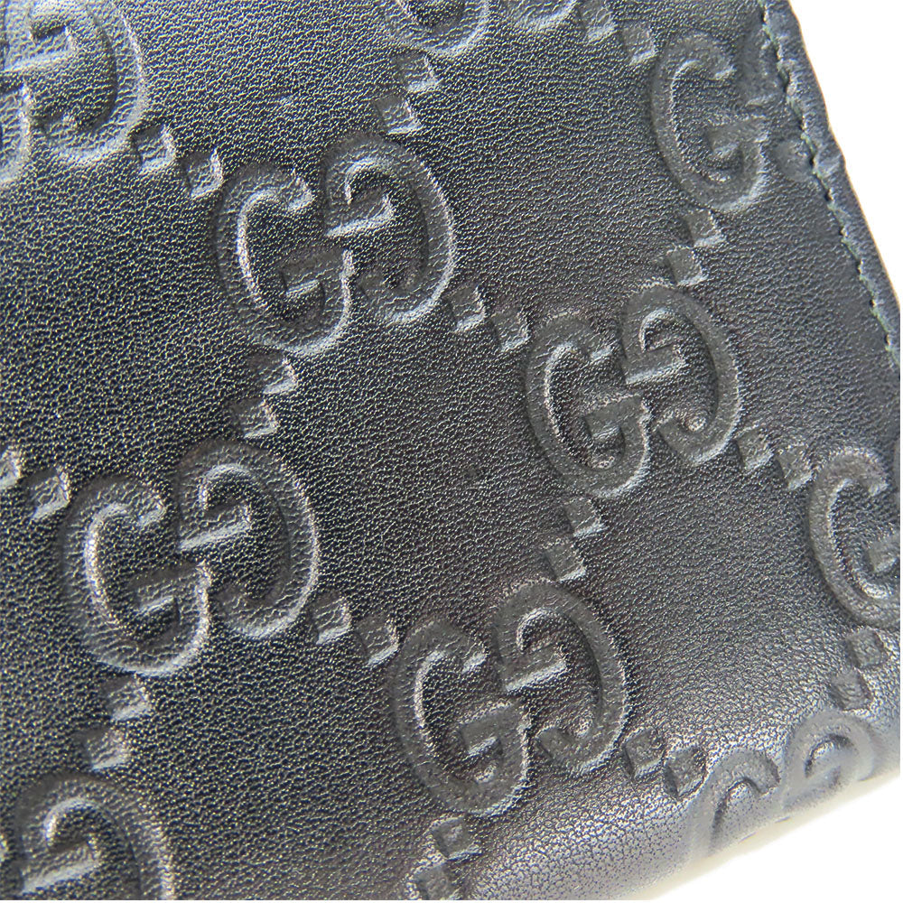 GUCCI Card Case 323401 Sima leather black unisex(Unisex) Used