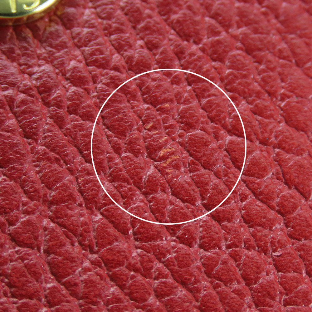 GUCCI Bifold Wallet 523193 leather Red GG Marmont Women Used