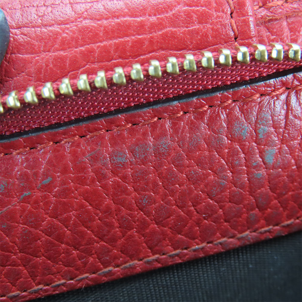 GUCCI Bifold Wallet 523193 leather Red GG Marmont Women Used