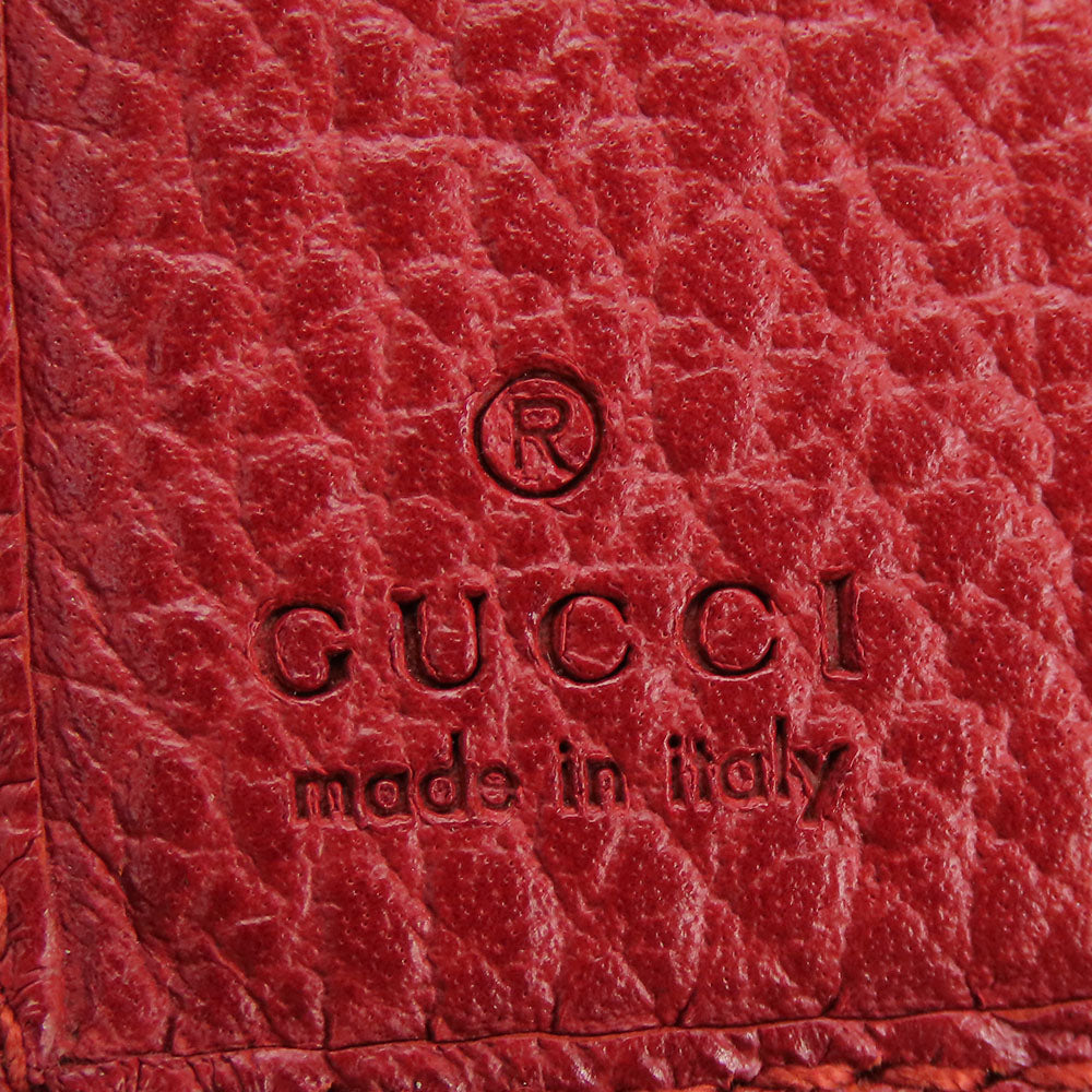 GUCCI Bifold Wallet 523193 leather Red GG Marmont Women Used