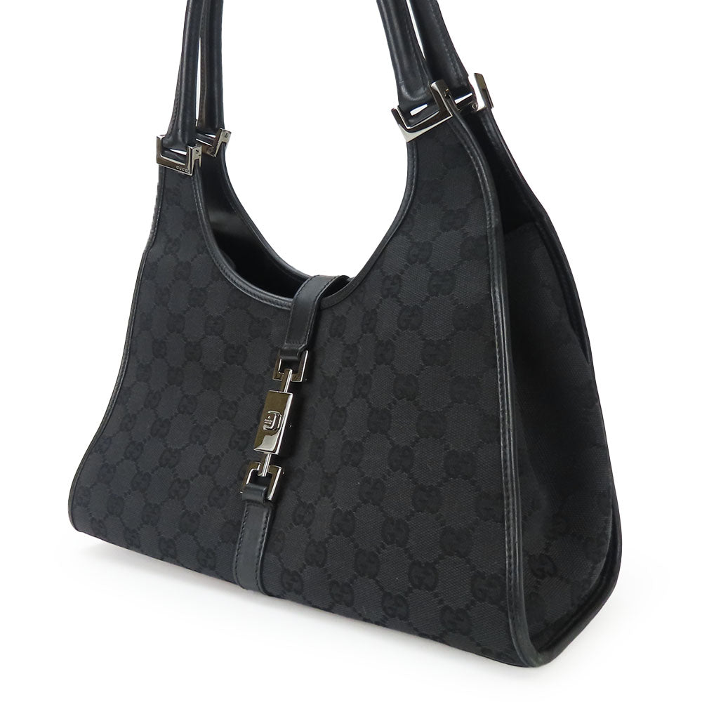 GUCCI Handbag 01719 GG canvas black Women Used