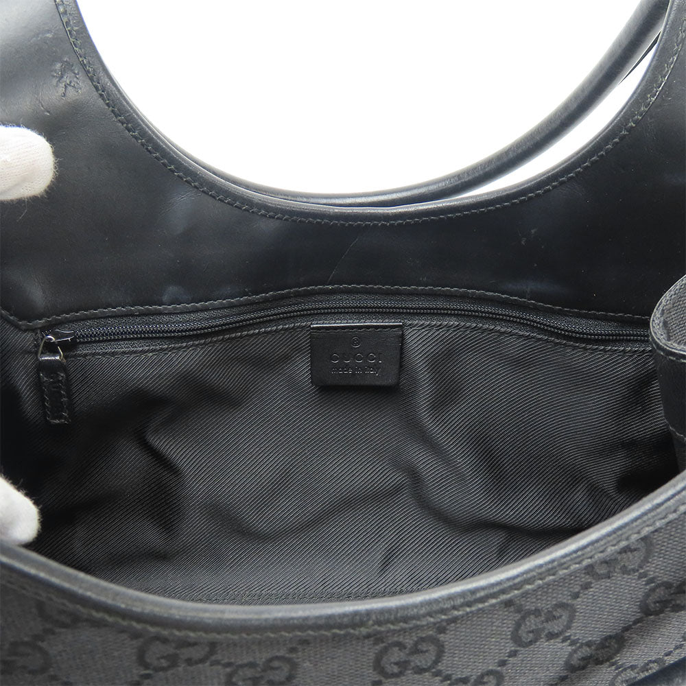 GUCCI Handbag 01719 GG canvas black Women Used