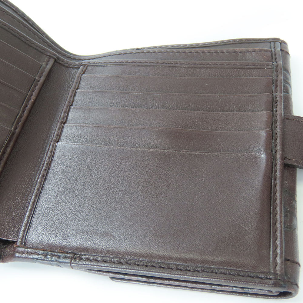 GUCCI Bifold Wallet 190349 Sima leather Dark brown Women Used