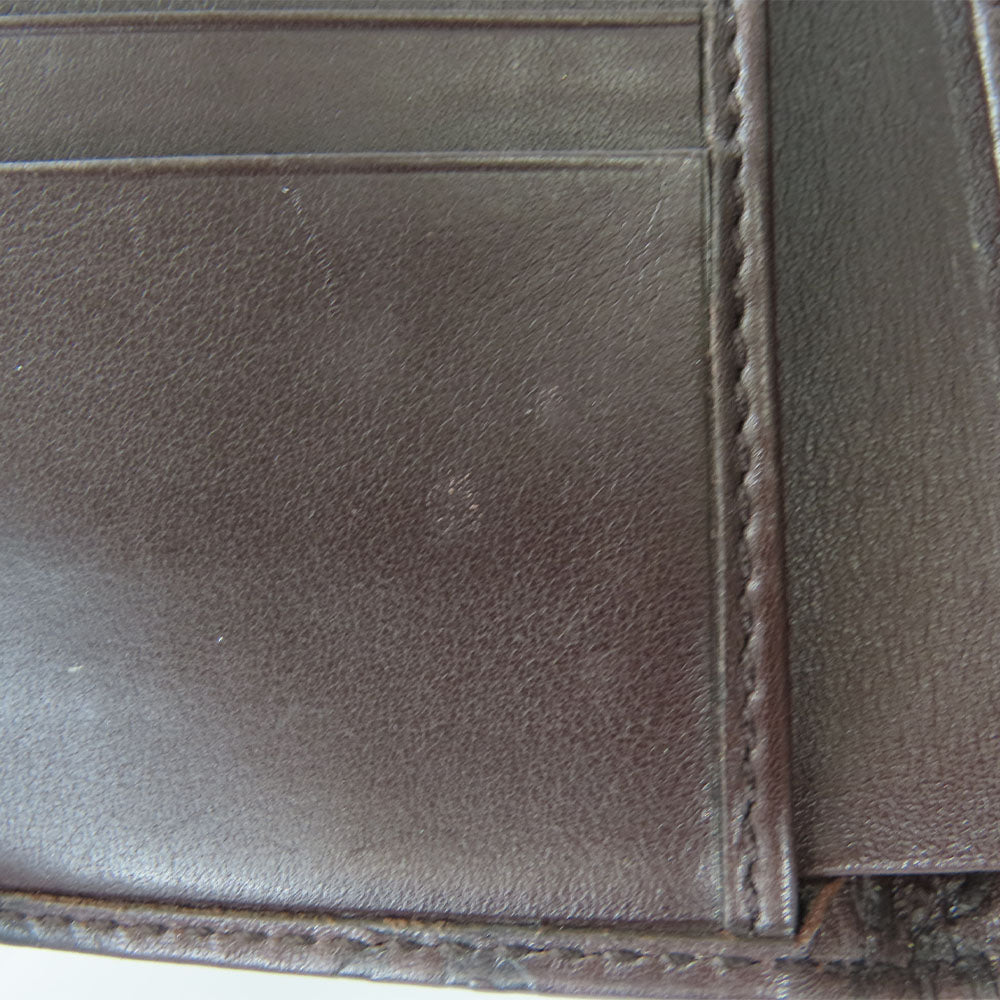 GUCCI Bifold Wallet 190349 Sima leather Dark brown Women Used