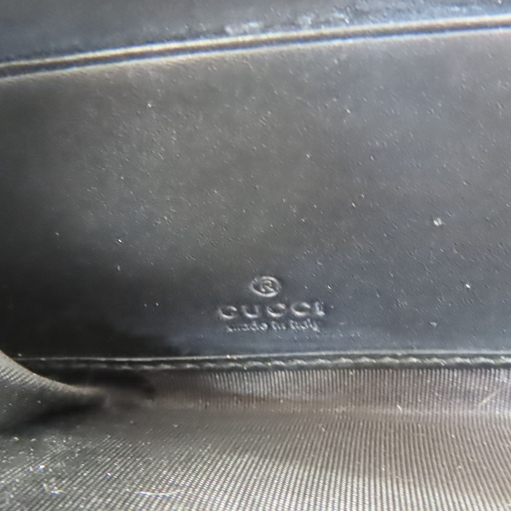 GUCCI Long Wallet Purse 451273 GG Supreme Canvas Black type Zip Around mens Used