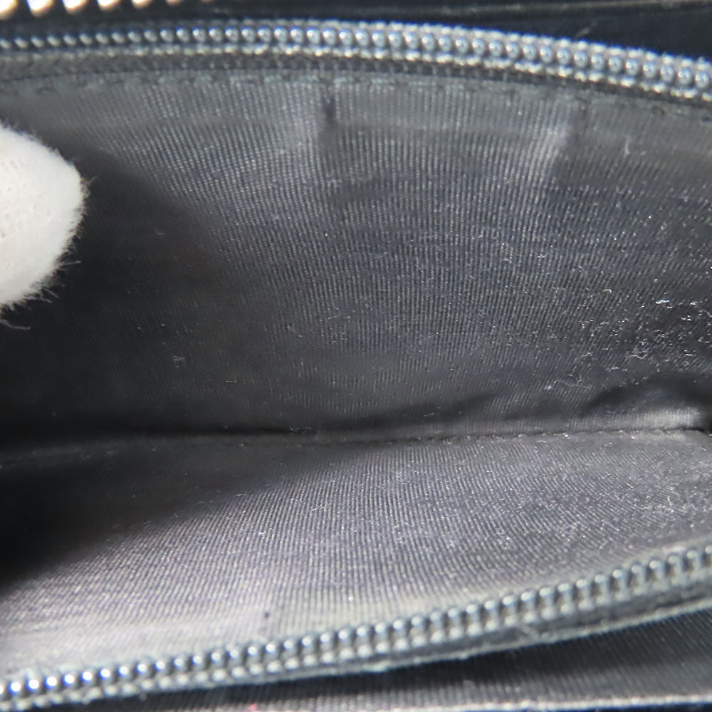 GUCCI Long Wallet Purse 451273 GG Supreme Canvas Black type Zip Around mens Used
