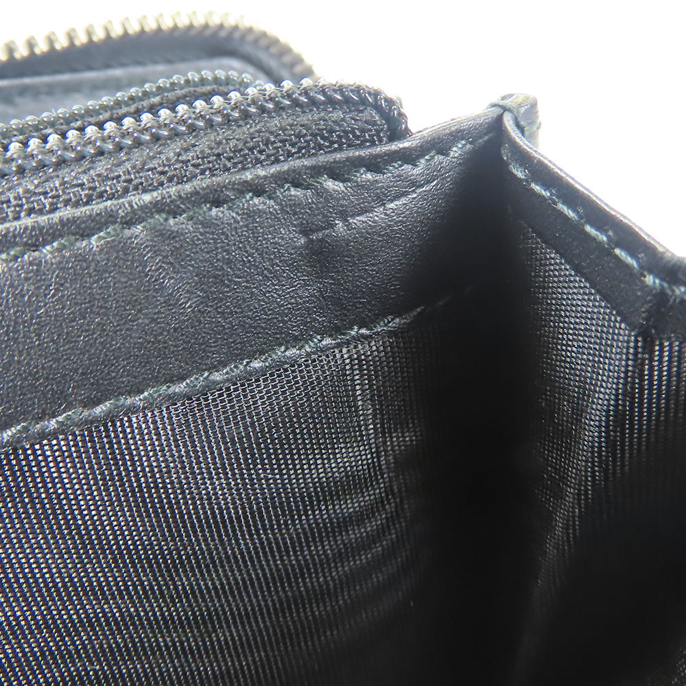 GUCCI Long Wallet Purse 451273 GG Supreme Canvas Black type Zip Around mens Used