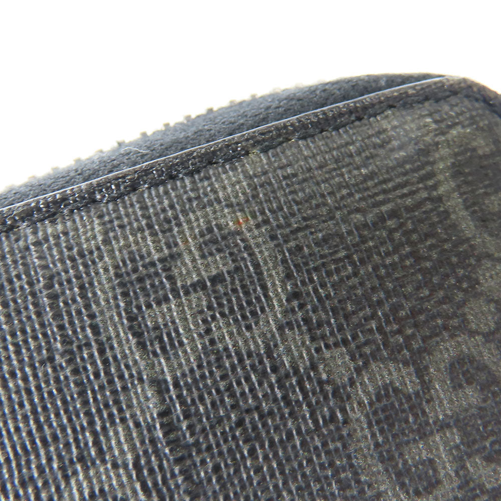 GUCCI Long Wallet Purse 451273 GG Supreme Canvas Black type Zip Around mens Used