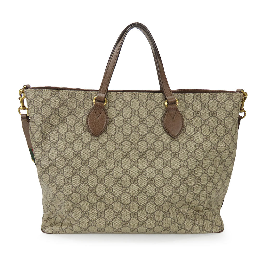GUCCI Handbag 474085 GG Supreme Canvas beige Sherry line Courier