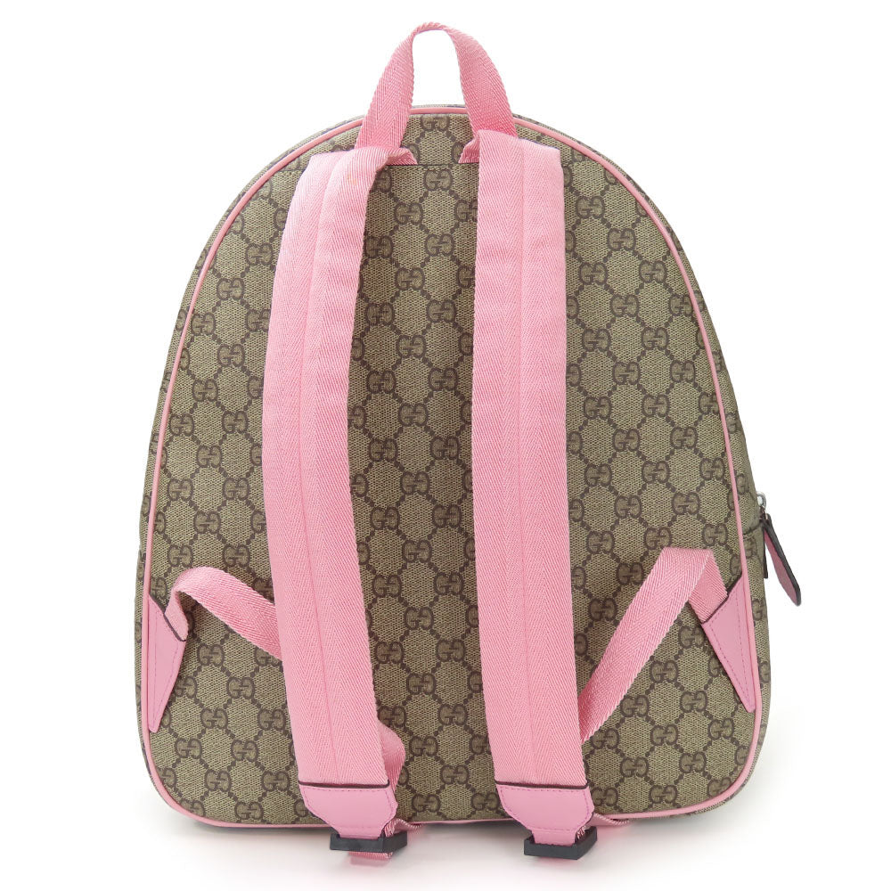 GUCCI Backpack 433578 GG Supreme Canvas beige Yuko Higuchi Women Used