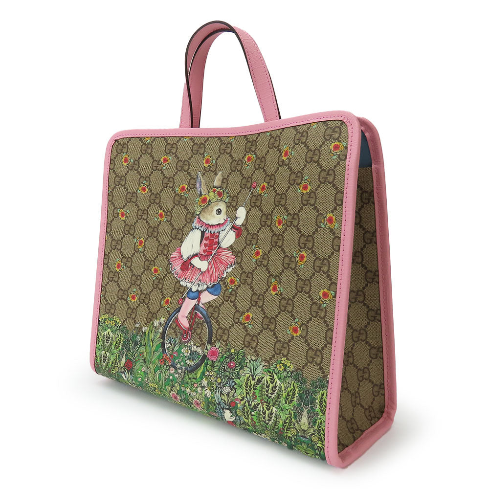 GUCCI Handbag 630542 GG Supreme canvas, leather beige Higuchi Yuko collaboration Women Used