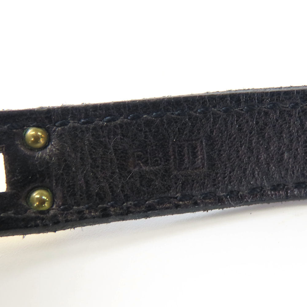 HERMES bracelet Leather, Metal black Kelly Women Used
