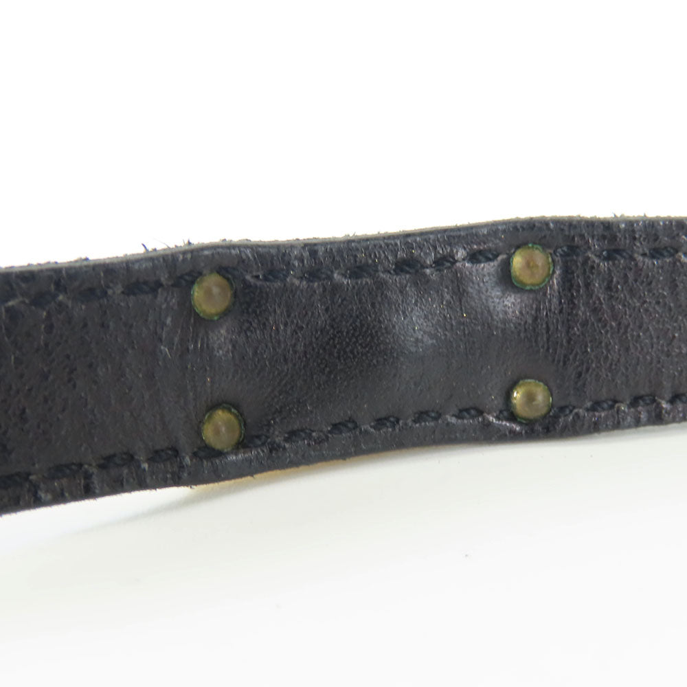 HERMES bracelet Leather, Metal black Kelly Women Used