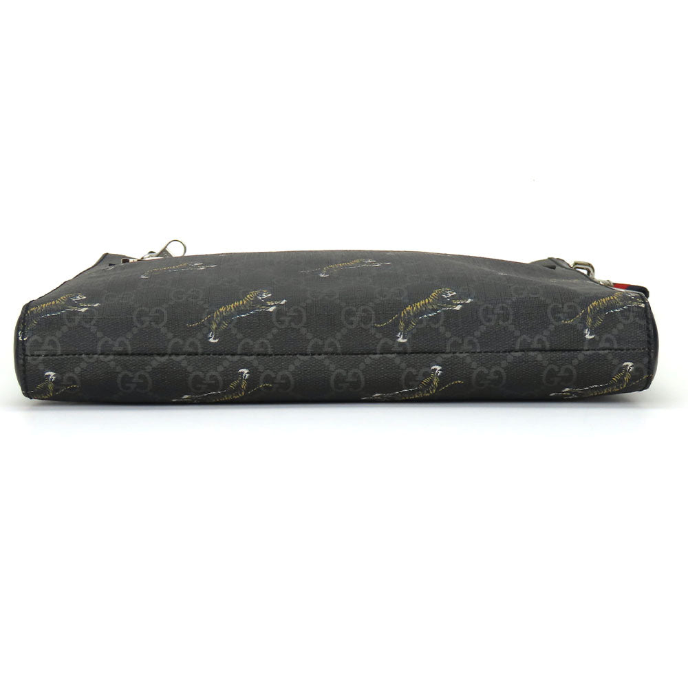 GUCCI Shoulder Bag 474137 GG Supreme Canvas black mens Used