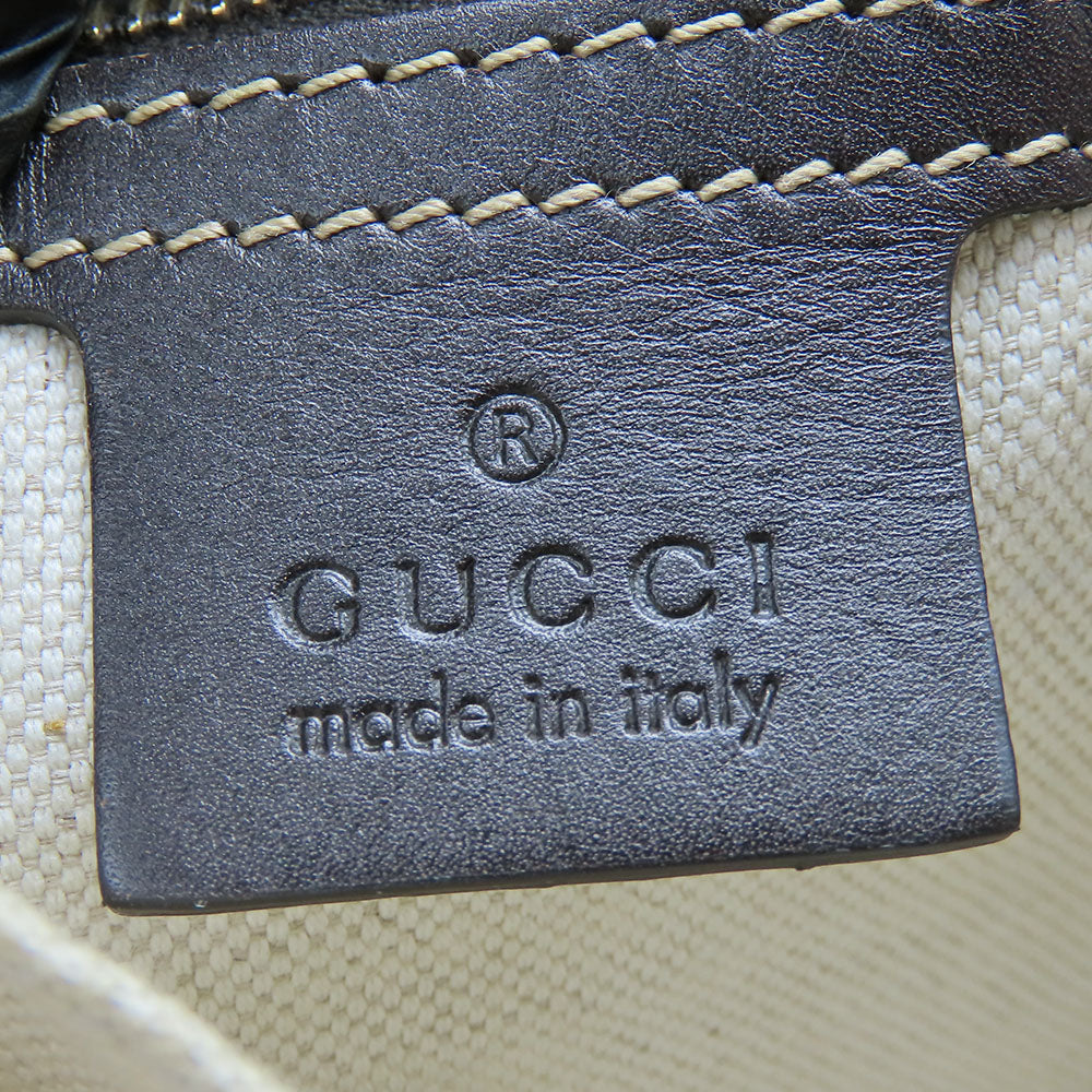 GUCCI Shoulder Bag 257072 GG canvas, leather beige Lovely heart Women Used