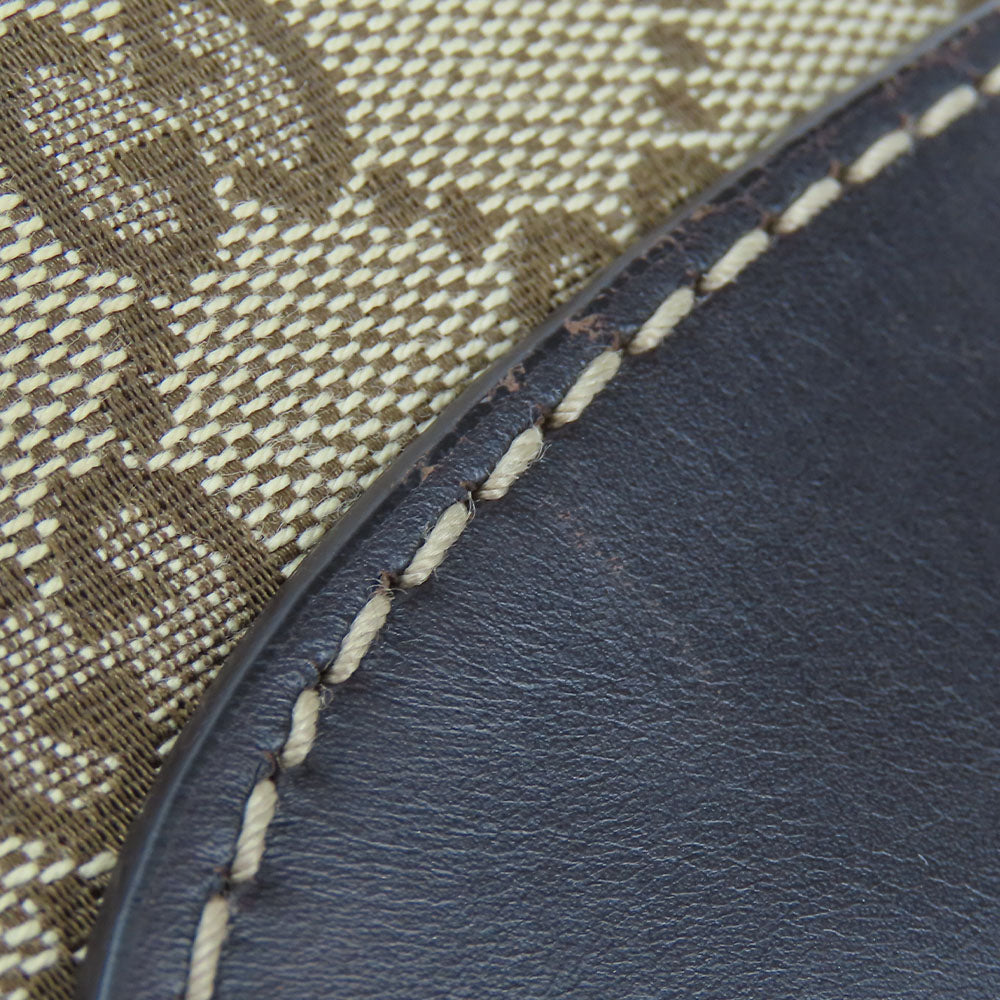 GUCCI Shoulder Bag 257072 GG canvas, leather beige Lovely heart Women Used