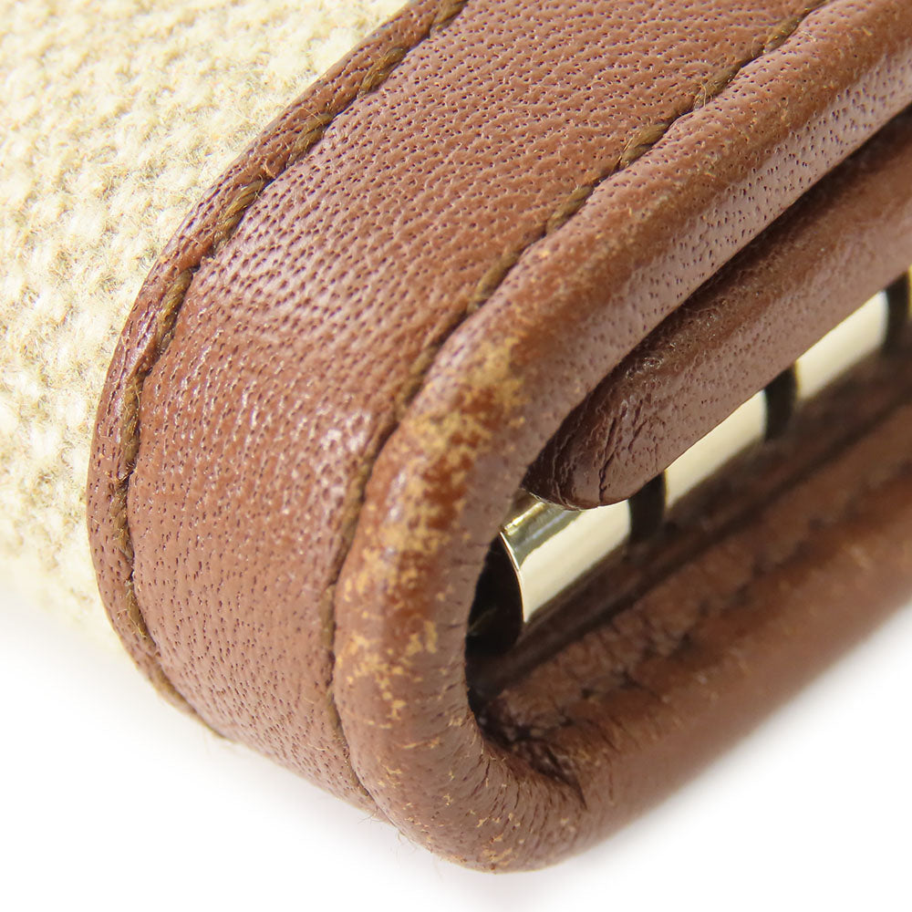 GUCCI Key case Key holder  282432 GG Canvas, Calfskin beige Interlocking Women Used