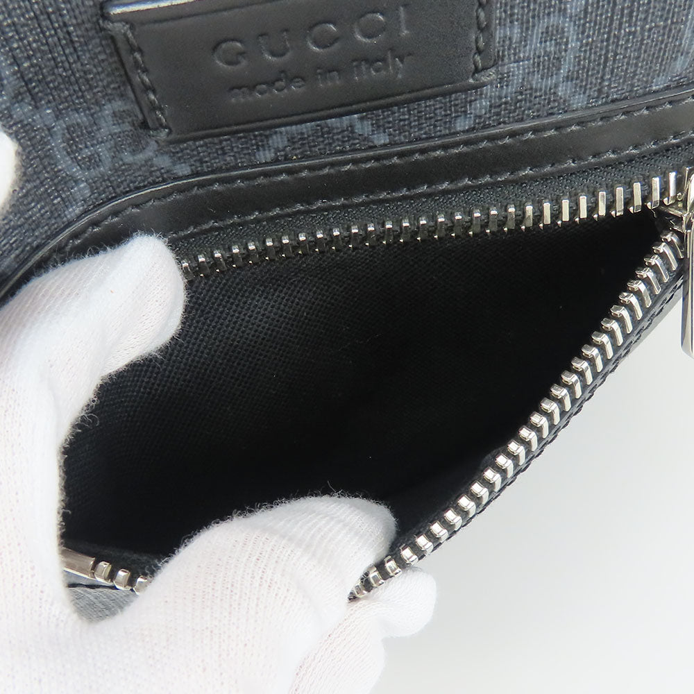 GUCCI Shoulder Bag 523599 GG Supreme canvas, leather black Small messenger bag mens Used