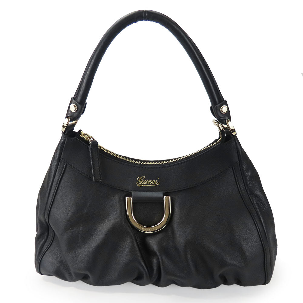 GUCCI Handbag 190525 leather black Women Used