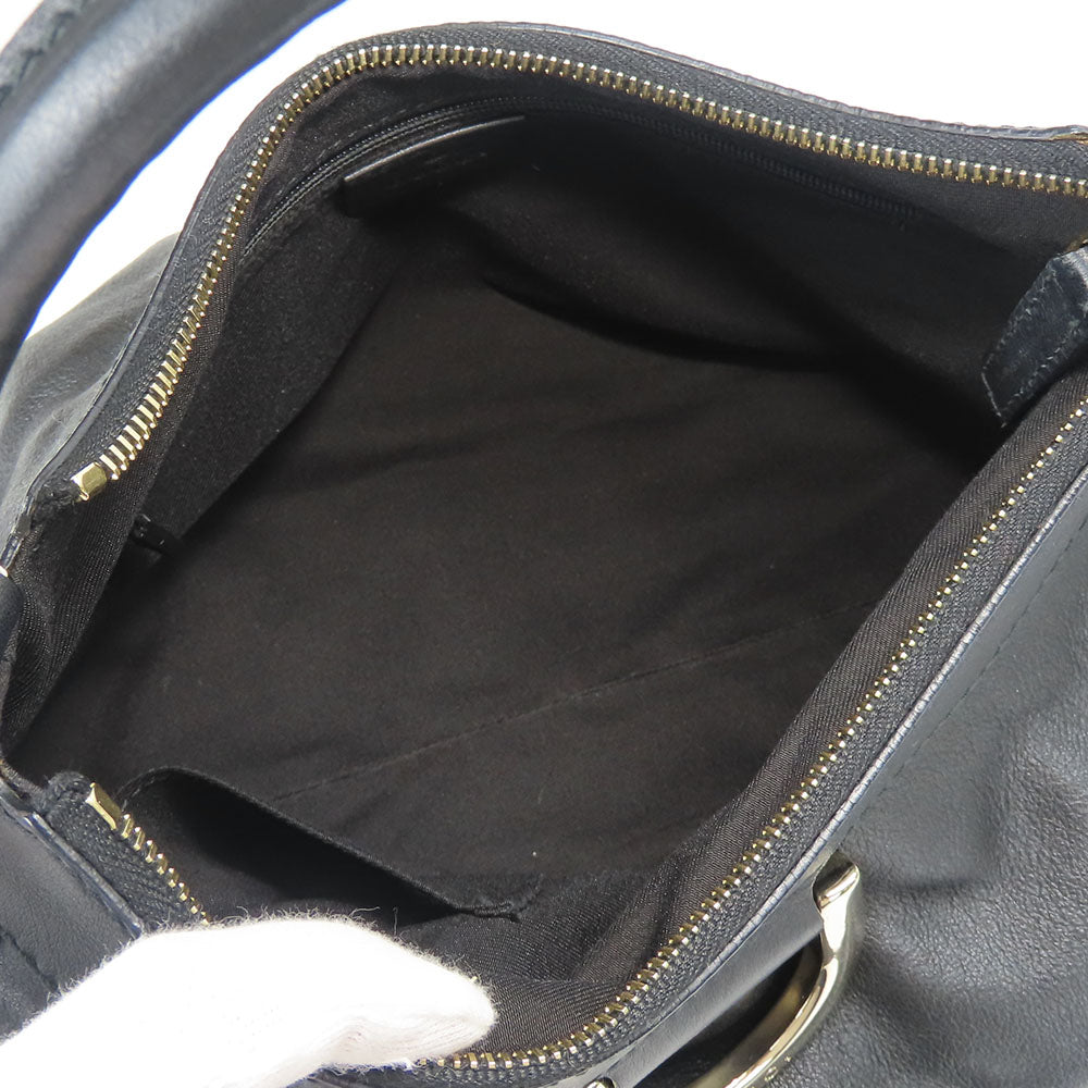 GUCCI Handbag 190525 leather black Women Used