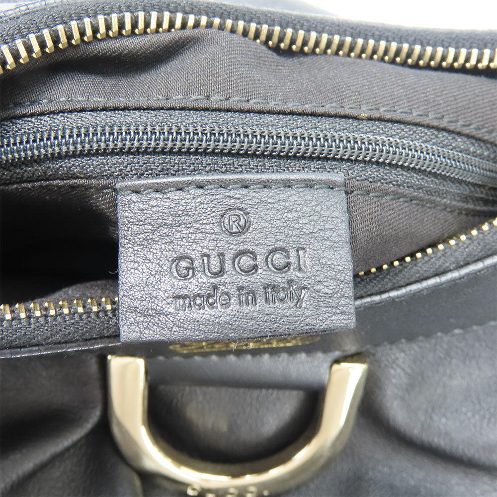 GUCCI Handbag 190525 leather black Women Used