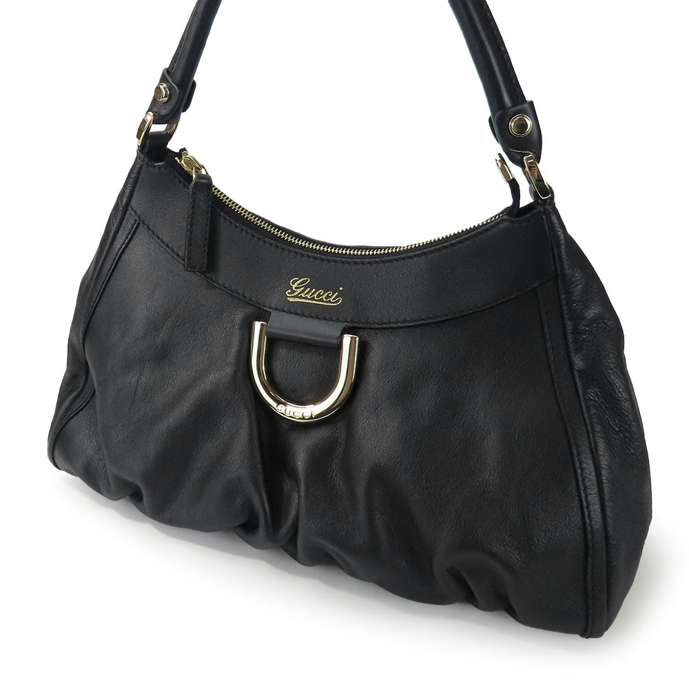 GUCCI Handbag 190525 leather black Women Used