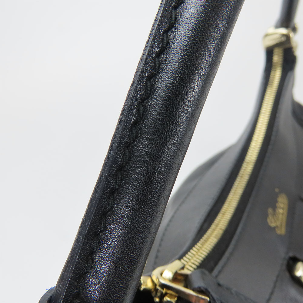 GUCCI Handbag 190525 leather black Women Used