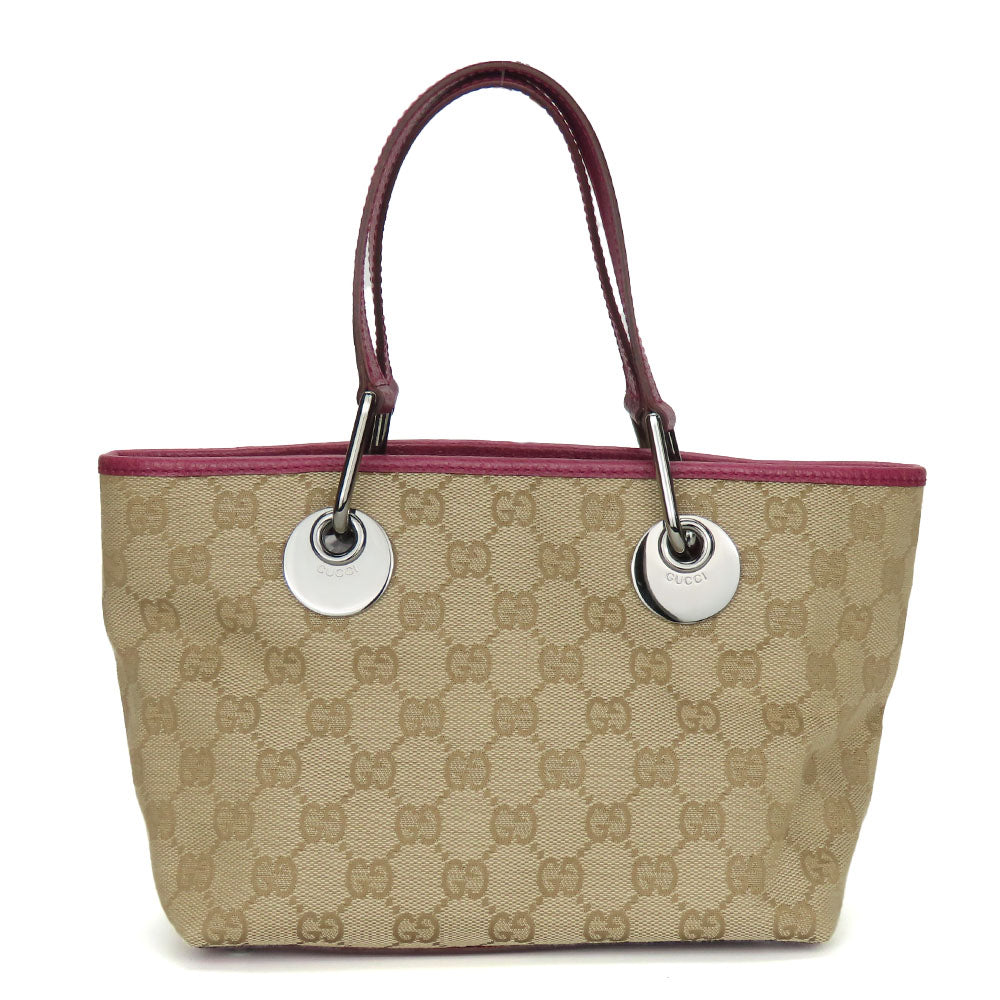 GUCCI Handbag 120844 GG canvas, leather beige Women Used