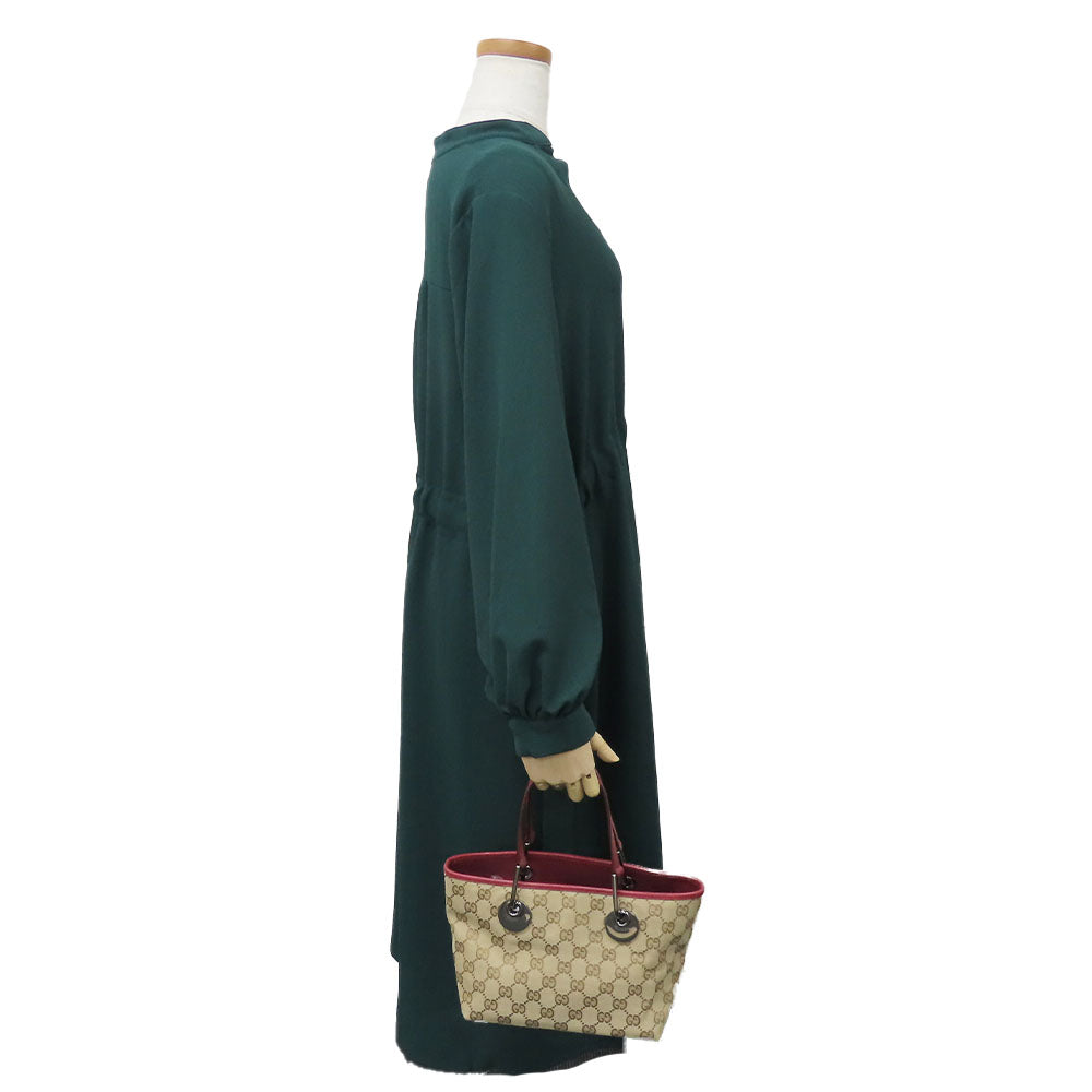 GUCCI Handbag 120844 GG canvas, leather beige Women Used