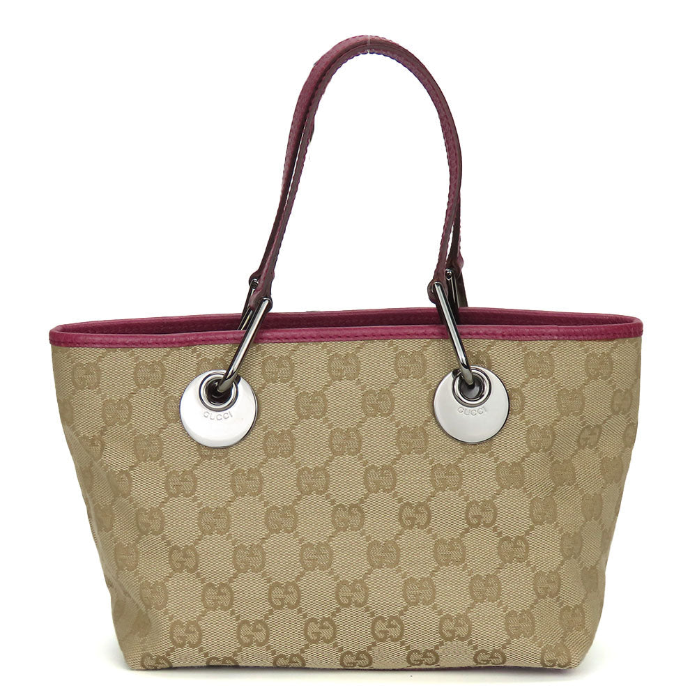 GUCCI Handbag 120844 GG canvas, leather beige Women Used