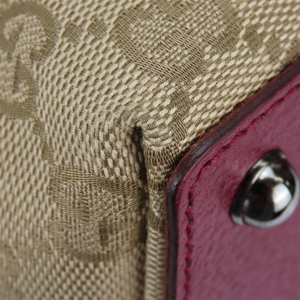 GUCCI Handbag 120844 GG canvas, leather beige Women Used