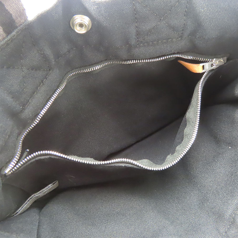 HERMES Handbag canvas black Fool ToePM unisex(Unisex) Used