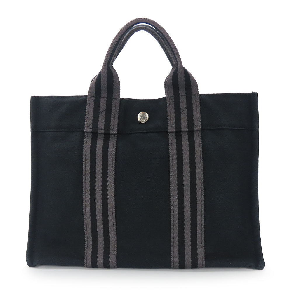 HERMES Handbag canvas black Fool ToePM unisex(Unisex) Used