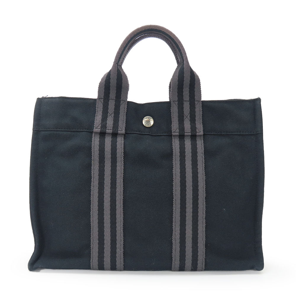 HERMES Handbag canvas black Fool ToePM Women Used