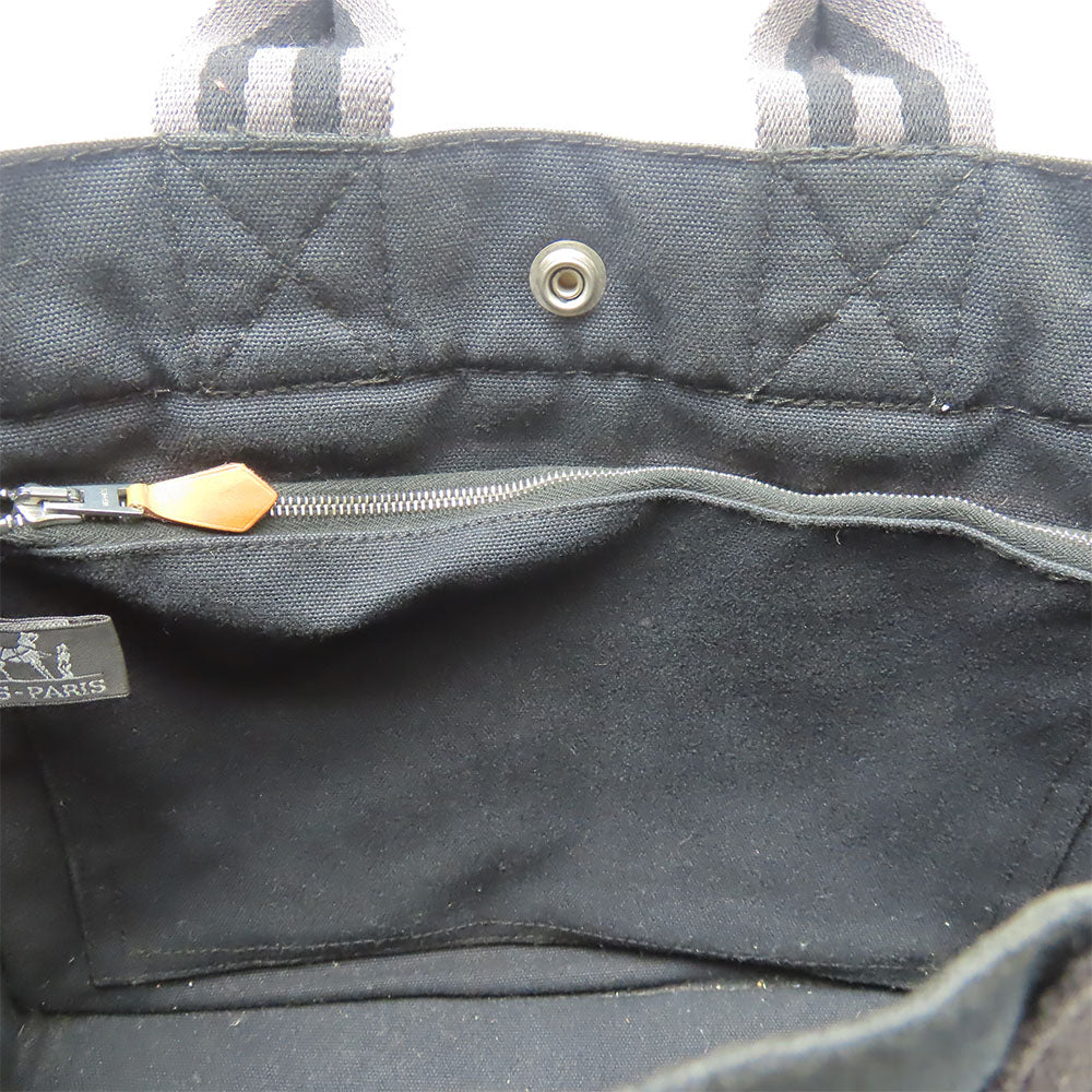 HERMES Handbag canvas black Fool ToePM Women Used