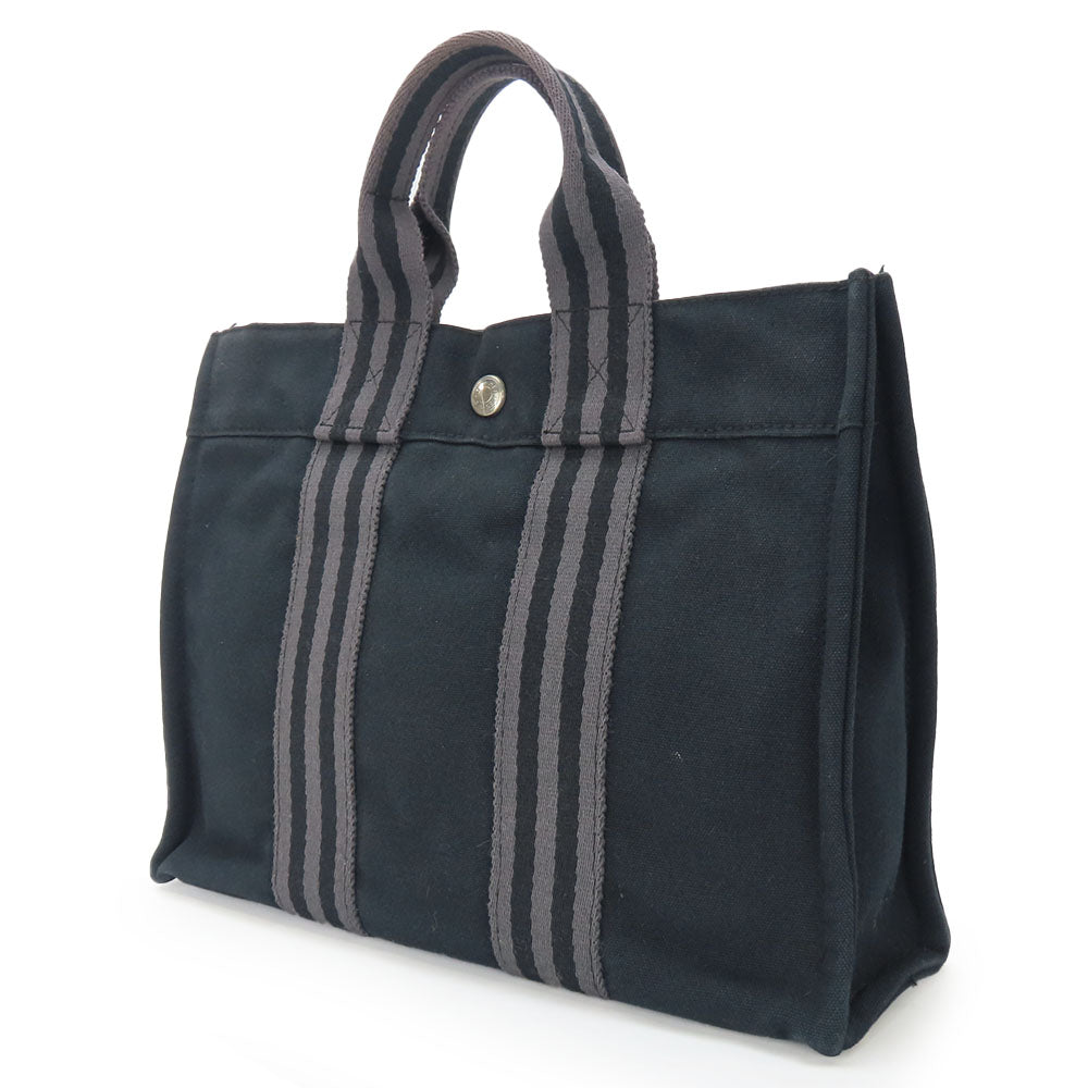 HERMES Handbag canvas black Fool ToePM Women Used