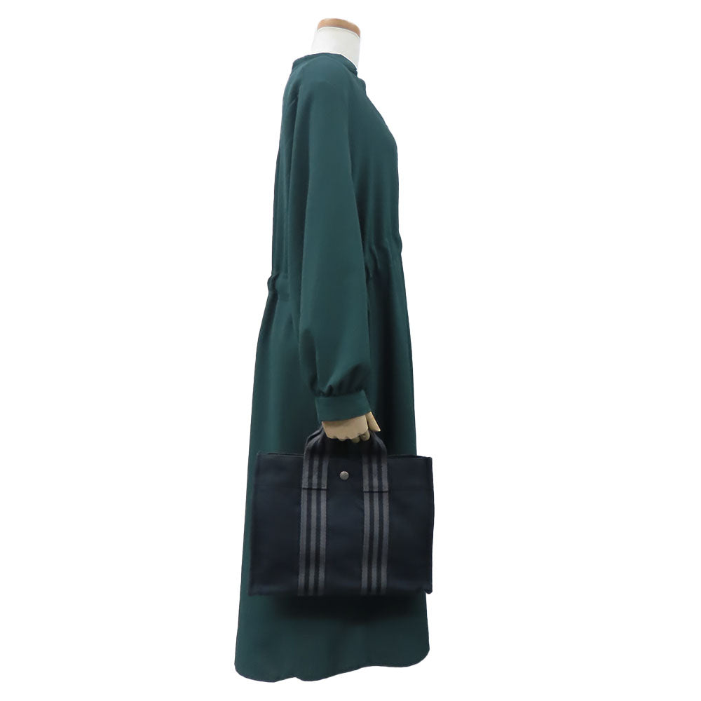 HERMES Handbag canvas black Fool ToePM Women Used