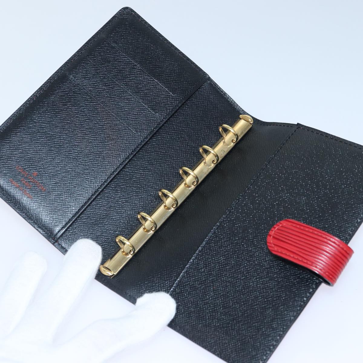 LOUIS VUITTON Epi Agenda PM Day Planner Cover Red R20057 LV Auth 84461