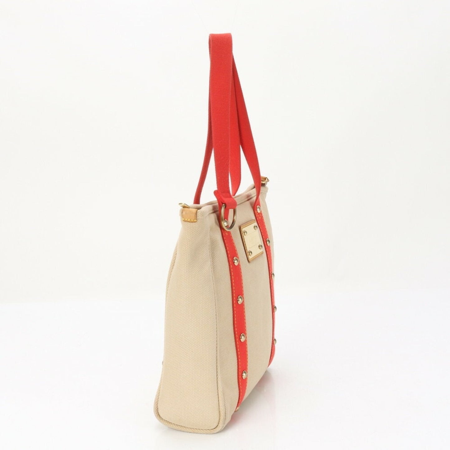 Louis Vuitton Antigua  Leather Canvas Handbag
