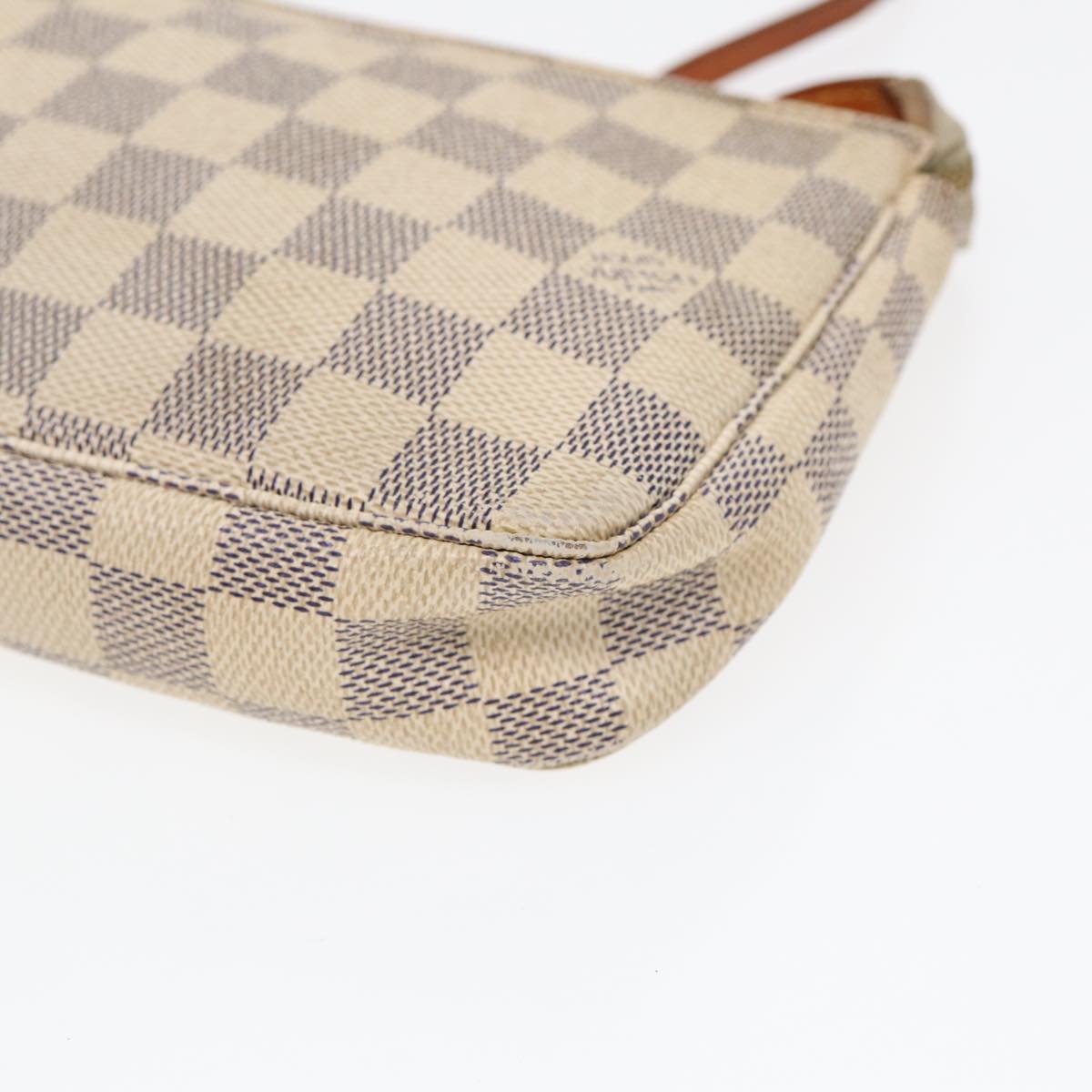 LOUIS VUITTON Damier Azur Pochette Accessoires Pouch N51986 LV Auth 84612