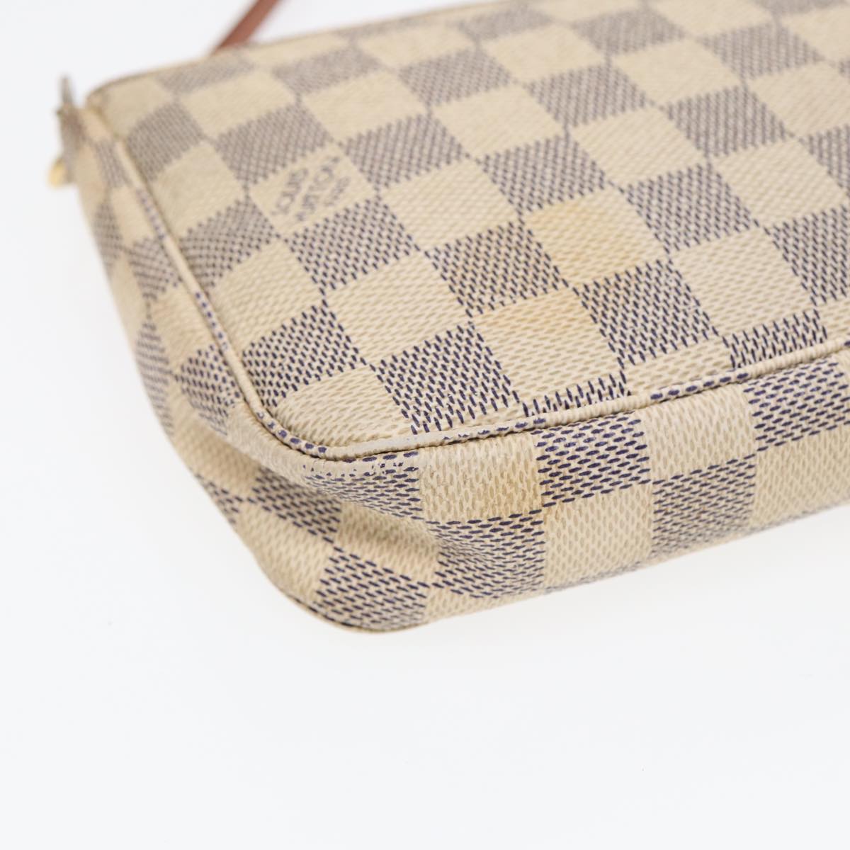 LOUIS VUITTON Damier Azur Pochette Accessoires Pouch N51986 LV Auth 84612